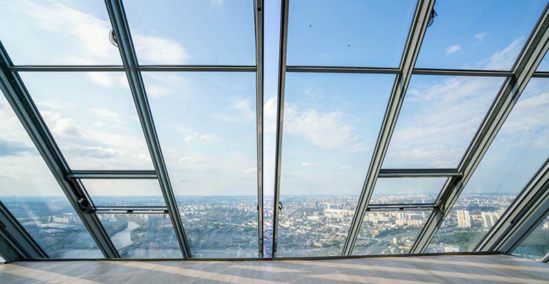 Sliding doors in Mercury City Tower penthouse, Moscow, Russia. Customer Josef Gartner GmbH, Germany